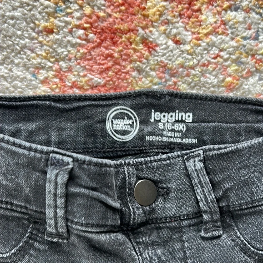 2 Pairs Girl’s Jeans - Blue and Black 6X